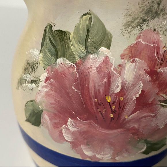 Robinson Ransbottom Pottery Hand Painted Hummingbird Flowers Vintage 4.75” Sign - Picture 15 of 16